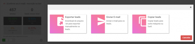 9 Dicas de Como Fazer Automação de E-mail Marketing com a leadlovers - opções disponíveis na tela de métricas