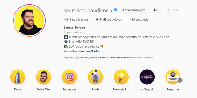  Ideias de Bio para Instagram - Samuel Pereira